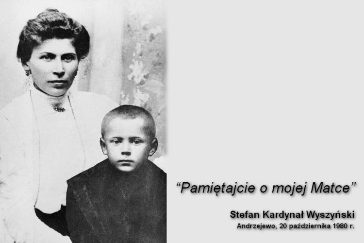 Stefan Wyszyński z matką Julianną (fotomontaż). Zdjęcie pochodzi ze zbiorów Instytutu Prymasowskiego Stefana Kardynała Wyszyńskiego w Warszawie.